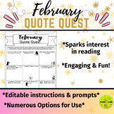 Quote Quest -  February Themed Reading Activity