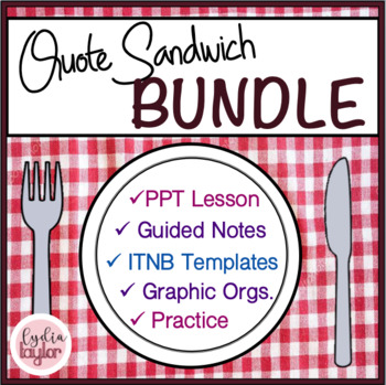Preview of Quote Sandwich BUNDLE
