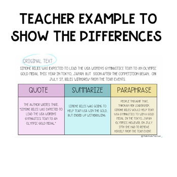 Paraphrasing-citation-activities for english class for study - 1 on a one -to-one basis) rather than - Studocu