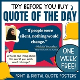 Quote of the Day | Free Week | Posters | Morning Meeting |