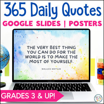 Preview of Quote of the Day Slides & Posters | Daily Morning Meeting Quotes | Philosophy