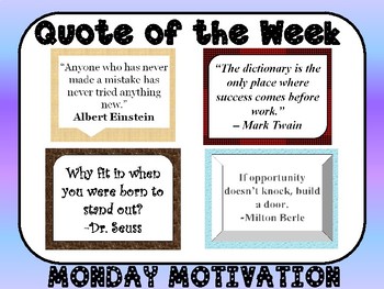 Quote of the Week/Motivational Monday | TpT
