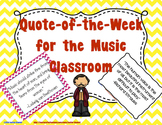 Quote of the Week for the Music Classroom - Chevron & Blac