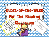 Quote of the Week for the Reading Classroom (Chevron & Bla