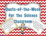 Quote of the Week for the Science Classroom (Chevron & Bla