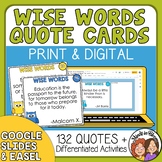 Quote Cards & Activities - Differentiate with Options to L