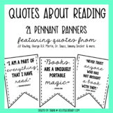 Quotes About Reading - Pennant Banners