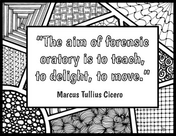 Preview of Quotes about Forensics on Zentangles to Color