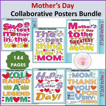 Preview of Quotes collaborative posters Of Mother's Day - | Bulletin Board Activity Be Kind