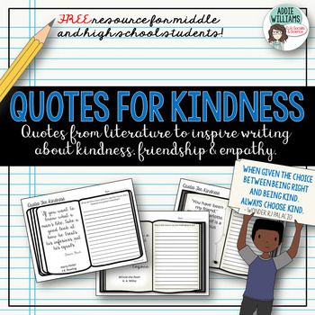Preview of Quotes for Kindness - Writing Prompts