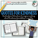 Quotes for Kindness - Writing Prompts