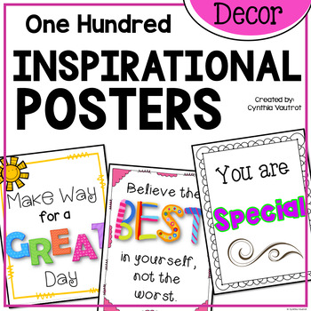 Preview of Inspirational Quotes Posters for the Classroom | Classroom Decor