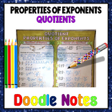 Quotient Exponent Laws Doodle Notes