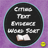 Citing Text Evidence Word Sort