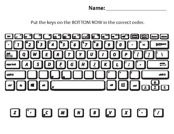 Qwerty Keyboard - Bottom Row by Elsea Mae Anarchy | TPT