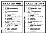 R.A.C.E Checklist- Student printable for notebooks/answer writing