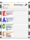 R.A.C.E Constructed Response Writing Template