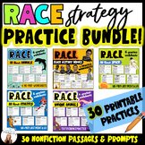 R.A.C.E. Practice Bundle! 30 Text Evidence worksheets - RA