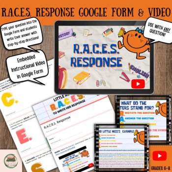 Preview of RACES Extended Response Google Form & Video