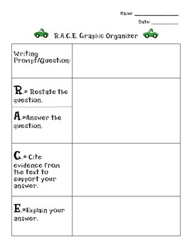 Preview of R.A.C.E. Writing Graphic Organizer