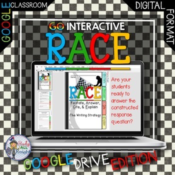 Preview of R.A.C.E. Writing Strategy Digital Notebook, Google Drive 