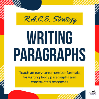Preview of R.A.C.E. Writing Strategy - Infographic poster, lesson, & graphic organizer