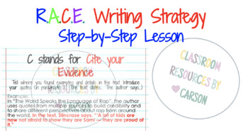 Preview of R.A.C.E. Writing Strategy Mini-Lesson Step-by-Step