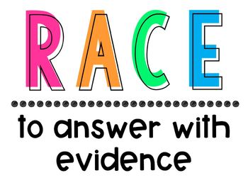 Preview of R.A.C.E. to Answer With Evidence - Writing Strategies