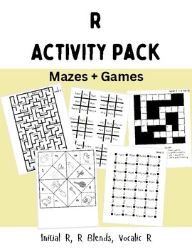 Preview of R Activity Pack Mazes and Games