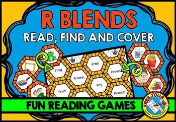 R BLENDS GAME: PHONICS READING CENTERS: BLENDS READING GAMES: BLENDS ...