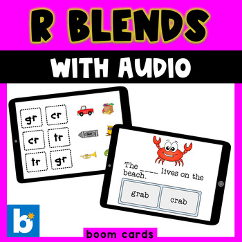 Preview of R Blends - Consonant Blends - Beginning Blends Boom Cards