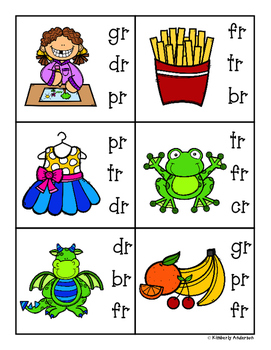 r blends clip cards and activity sheet r blends by