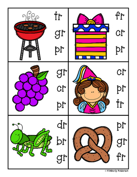 r blends clip cards and activity sheet r blends by