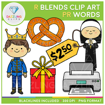 Preview of R Blends: PR Words Clip Art