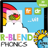 R Blends Phonics Practice Google Slides Digital Resource (April)