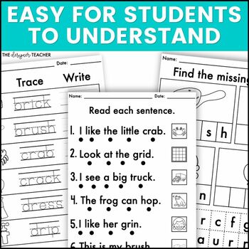 no prep r blends worksheets r blends word work by the