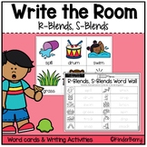 R-Blends, S-Blends Write the Room & Writing Center Activit
