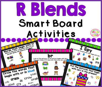 Preview of R Blends Smart Board Activities Phonics and Sounds