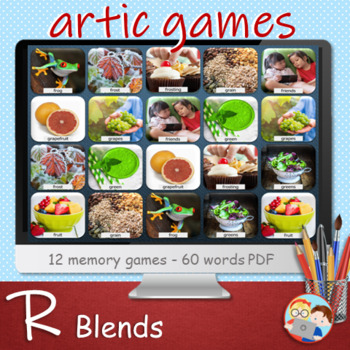 Preview of R Blends - Speech Articulation Memory Games - Digital - Fun