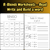R Blends Words and Worksheets - BINGO Read and Write