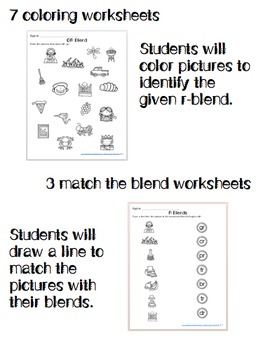 R-Blends Worksheets by Sarah Eisenhuth | Teachers Pay Teachers