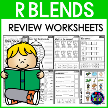 Preview of Consonant Beginning Blends: R Blends Worksheets- Kindergarten, 1st Grade Phonics