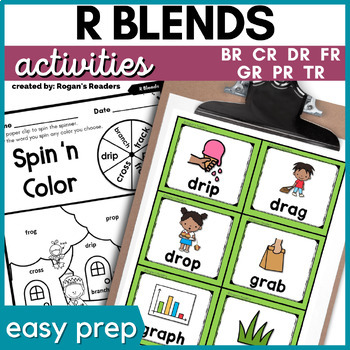 Preview of Consonant Blends With Short Vowels - R Blends Phonics Activities and Worksheets
