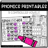 R CONTROLLED VOWELS Phonics Worksheets Printables Word Work