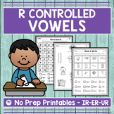 R-CONTROLLED VOWELS WORKSHEETS - BOSSY R