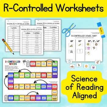 Preview of R-Controlled (Bossy R) Worksheets, Board Game, Anchor Chart, & More! SOR-OG