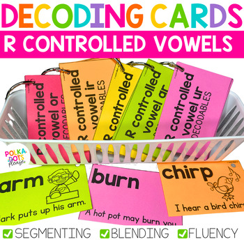 Preview of R Controlled Decodable Cards for Segmenting, Blending & Fluency