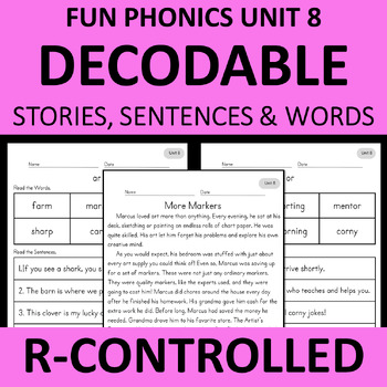 Preview of R-Controlled /Bossy-R: ar and or | Decodable Readers | 2nd Grade Phonics Unit 8 