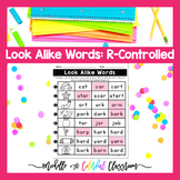 R-Controlled Look Alike Words - Printables