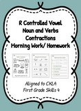 R Controlled, Nouns and Verbs, Contractions Morning Work, 